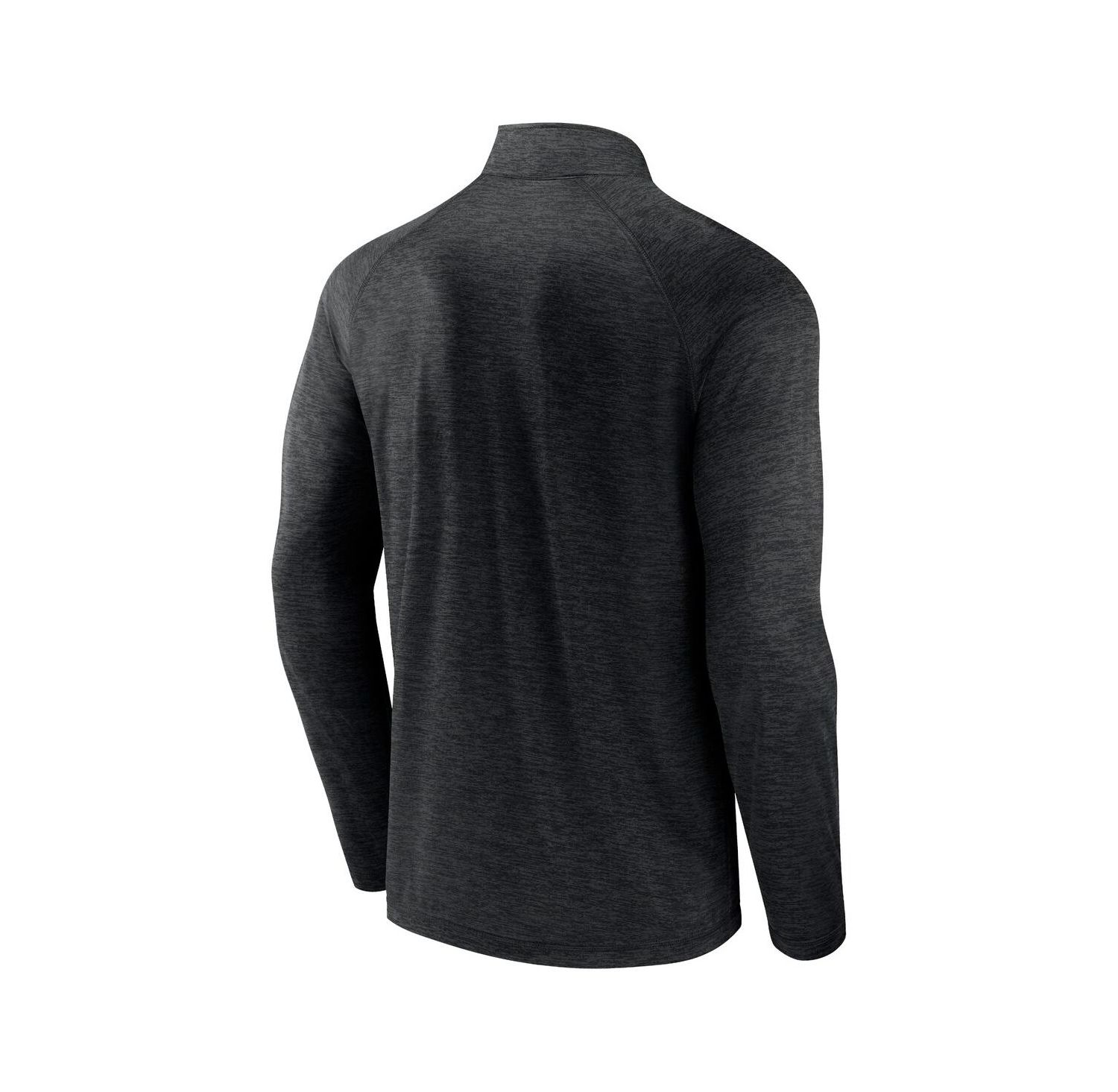 Men's Charcoal Minnesota Golden Gophers Primary Logo Raglan Quarter-Zip Top