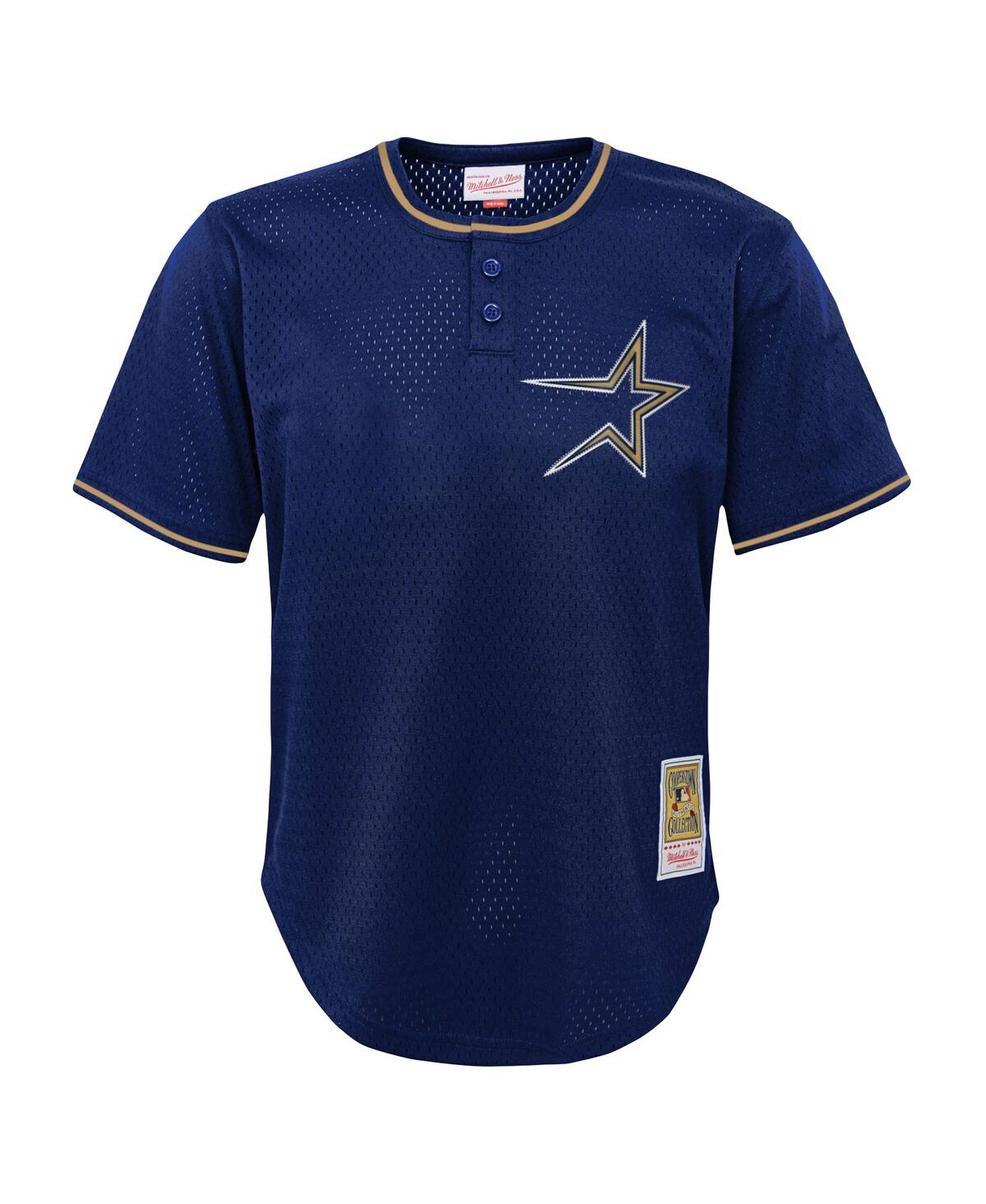 Big Boys Mitchell & Ness Craig BiggioDistressed Houston Astros Cooperstown CollectionMesh Batting Practice Jersey - Navy