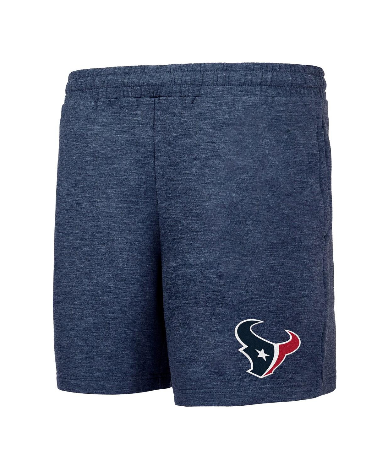 Concepts Sport Men's  Navy Houston Texans Powerplay Tri-blend Fleece Shorts