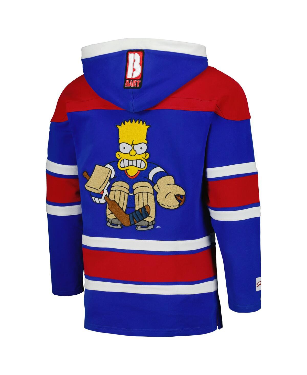 Freeze Max Men s Freeze Max Bart Simpson Royal The Simpsons Puckhead Hoodie Hockey Jersey Royal Smart Closet