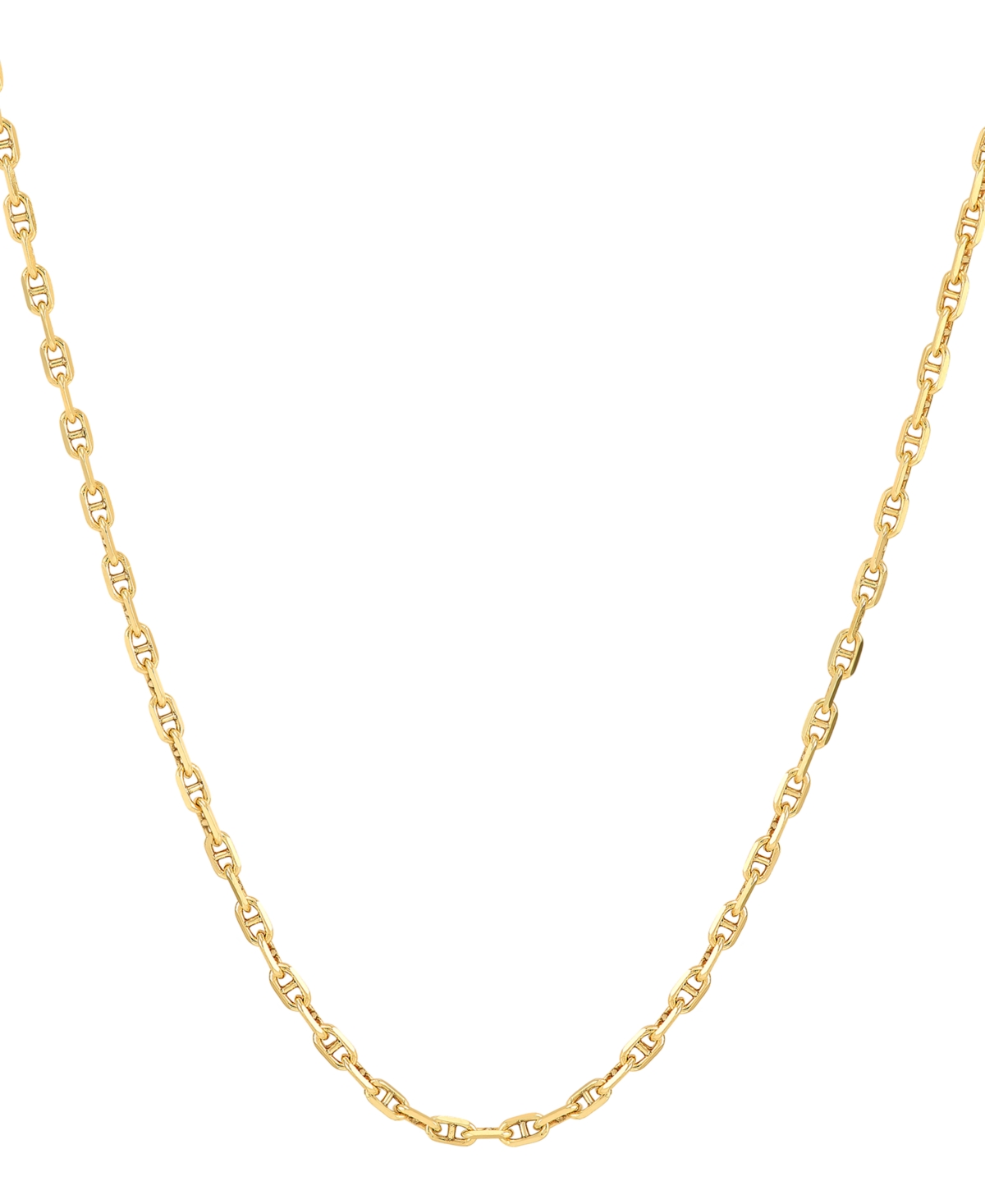 Polished Mariner Link 18" Chain Necklace (2mm) in 10k Gold - Yellow Gold