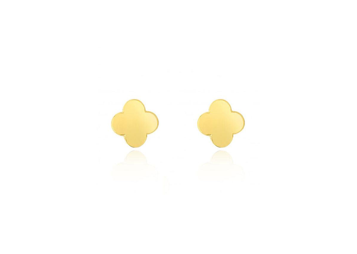Gold Clover Earrings - Gold