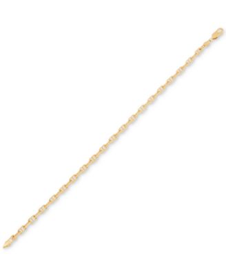 Polished Solid Anchor Link Chain Bracelet in 10k Gold