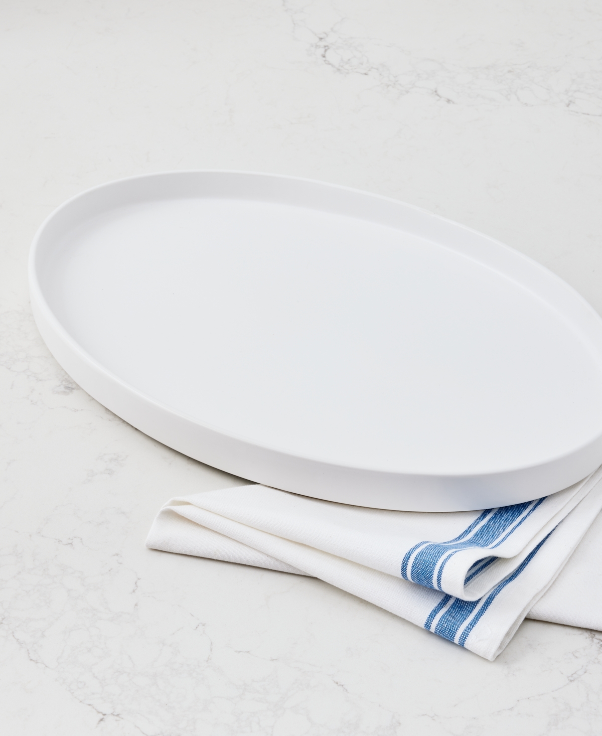 The Cellar Aaden Matte Stackable Oval Serve Platter, Exclusively At Macy's In No Color
