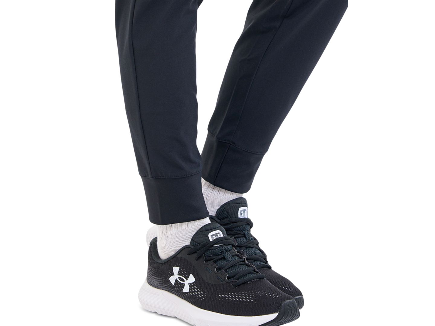 Женские брюки Under Armour Armour Sport High-Rise, цвет: Чёрный / Белый — фото 12