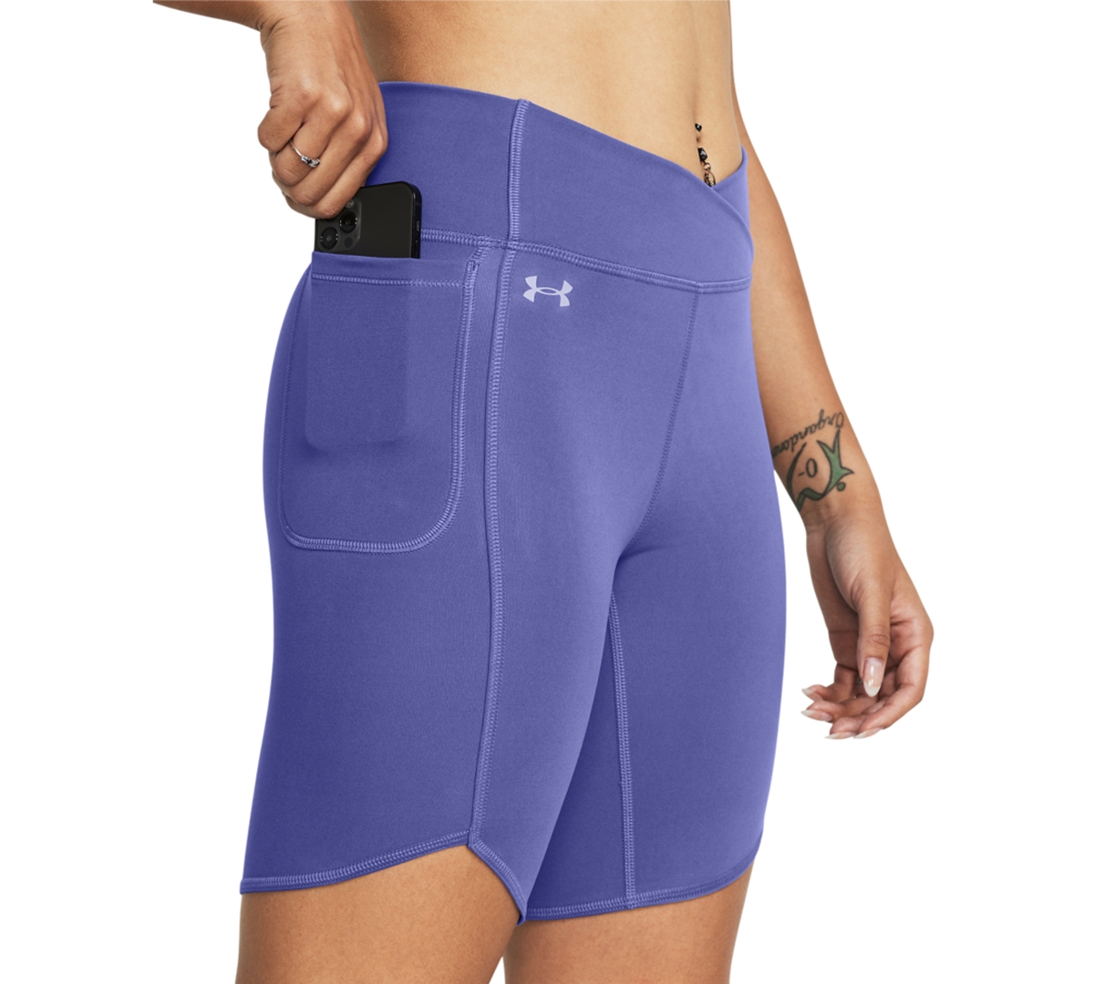 Under Armour Women's Motion Crossover Bike Shorts -/ / Celeste
