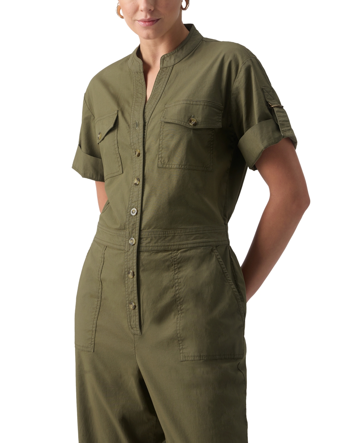Shop Sanctuary Women's Reserve Short-sleeve Jumpsuit In Burnt Olive