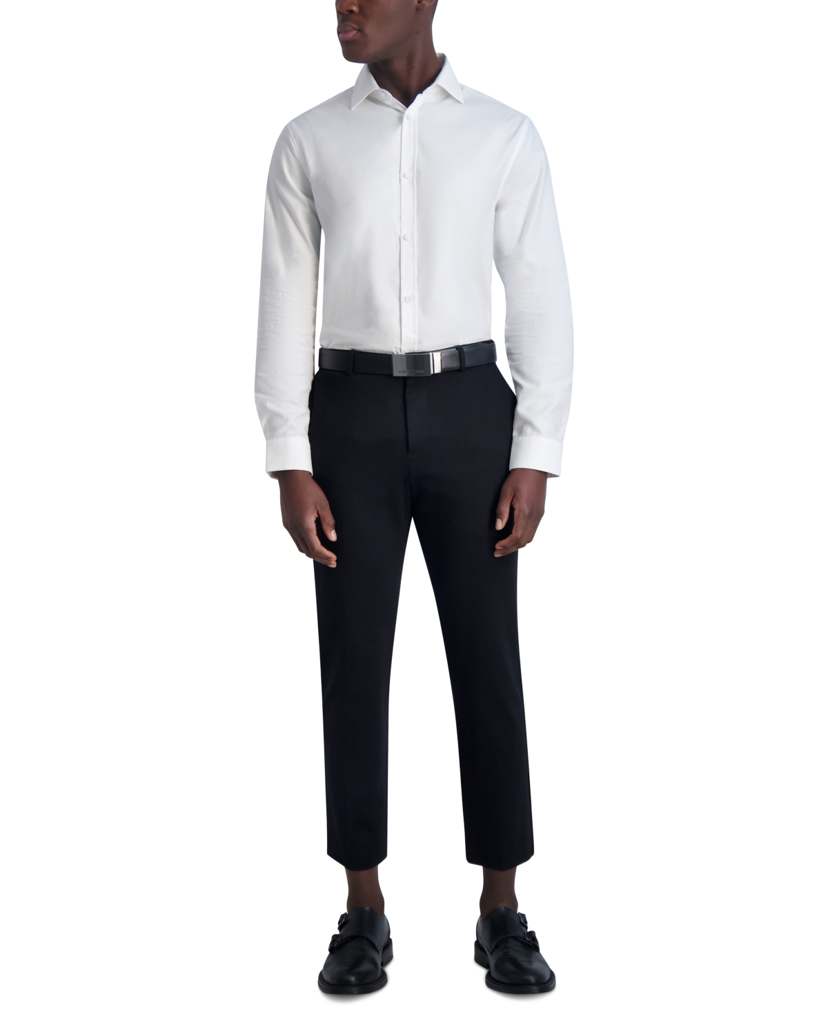 Karl Lagerfeld Paris Men's Slim-Fit Diamond Woven Shirt