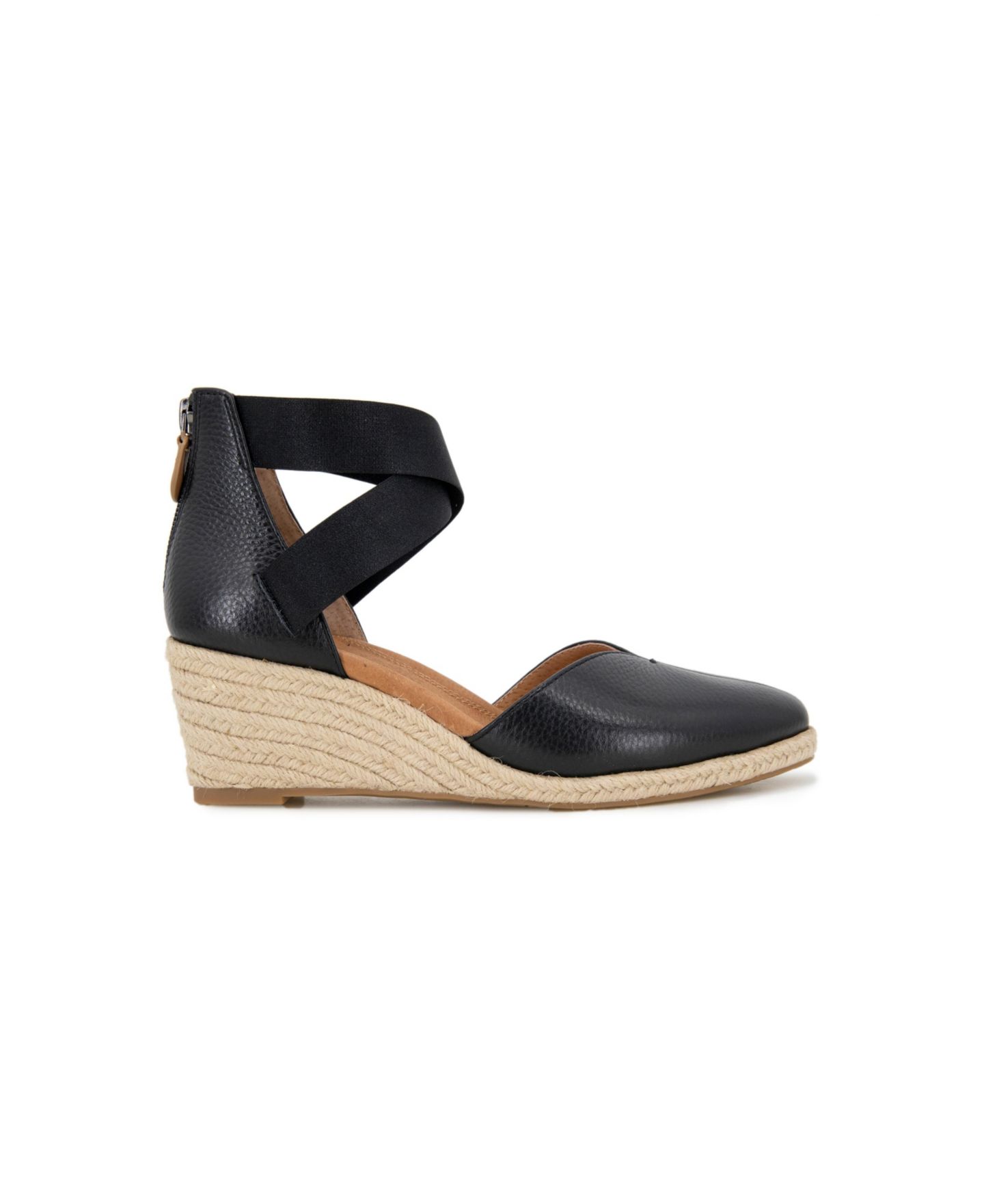 Женские сандалии Gentle Souls Orya Wedge Pointy Toe Espadrille, цвет: Чёрный замшевый — фото 9