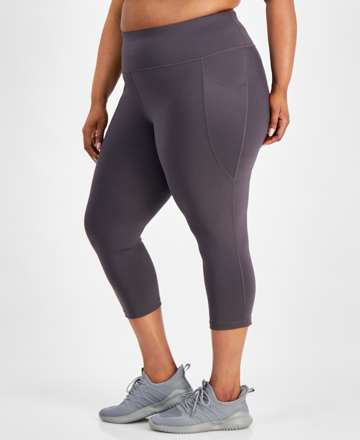 Id Ideology Plus Size Compression Cropped Leggings, Created for Macy's