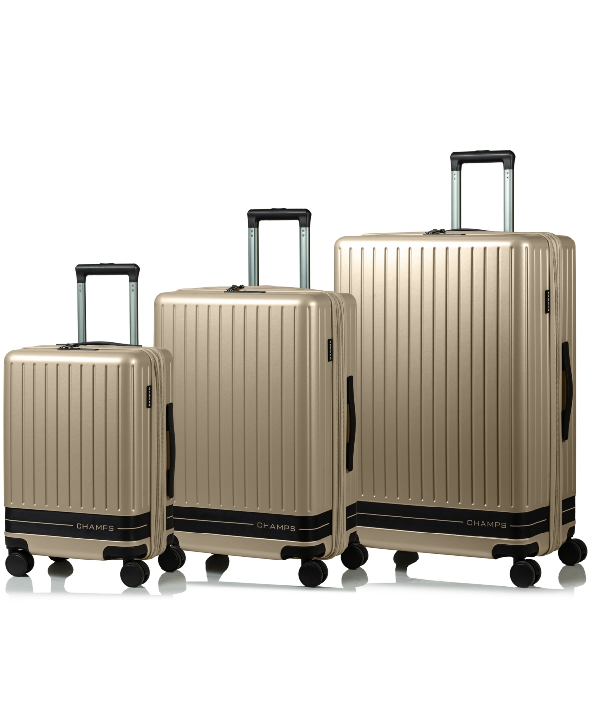 Shop Champs 3-piece Fresh Ii Hardside Luggage Set In Sand