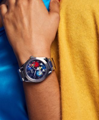 Eco-Drive Unisex Disney Donald Duck Stainless Steel Bracelet Watch 40mm Gift Set