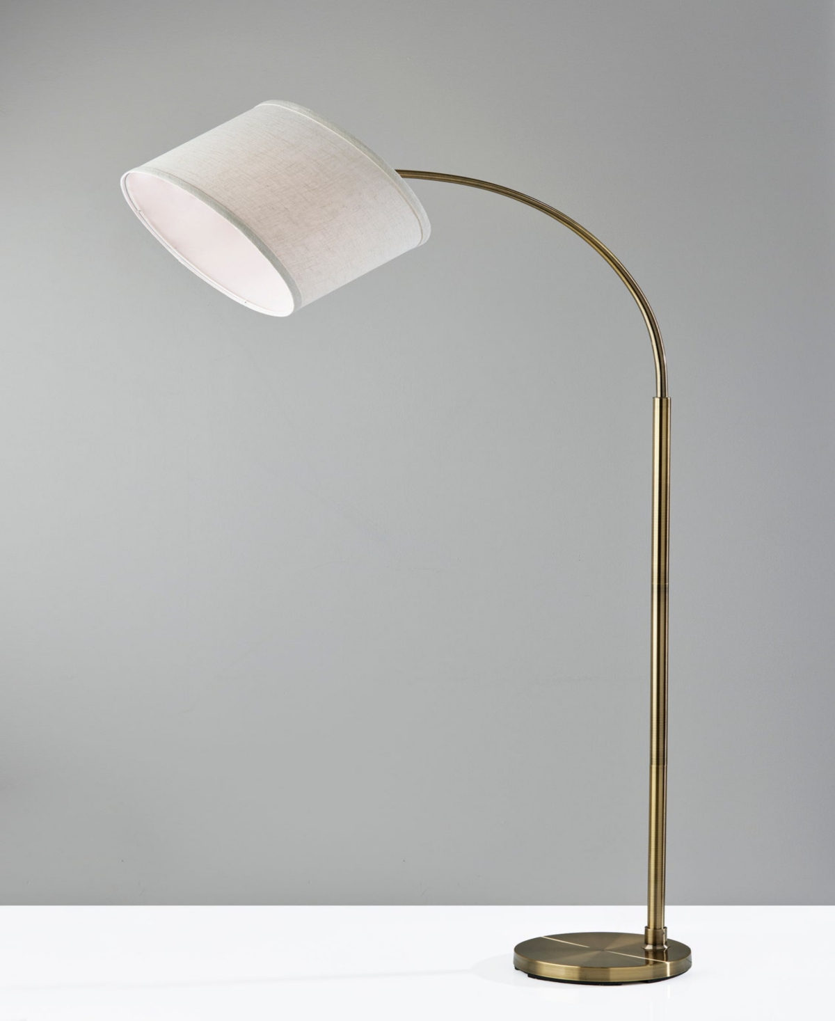 Adesso 64" Jace Floor Lamp In Antique-like Brass