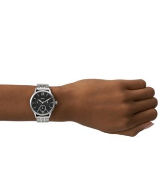 His and Her Fenmore Multifunction Silver-Tone Stainless Steel Watch Gift Set, 44mm 36mm