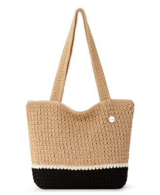 The Sak Casual Classics Crochet Tote Bag Bamboo Block