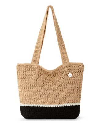 The Sak Casual Classics Crochet Tote Bag Bamboo Block