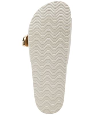 Brookk Buckled Footbed Slide Flat Sandals