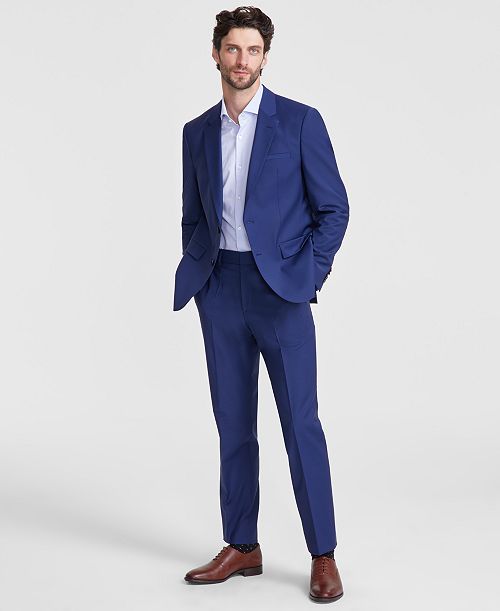 alfani HUGO by Hugo Boss Men Modern-Fit Wool Blend Suit Men's Fashion & Accessories