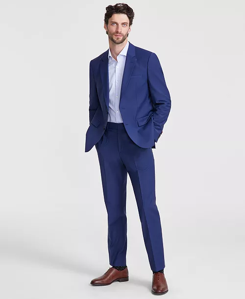 Hugo Boss Men Modern-Fit Wool Blend 2-Piece Suit