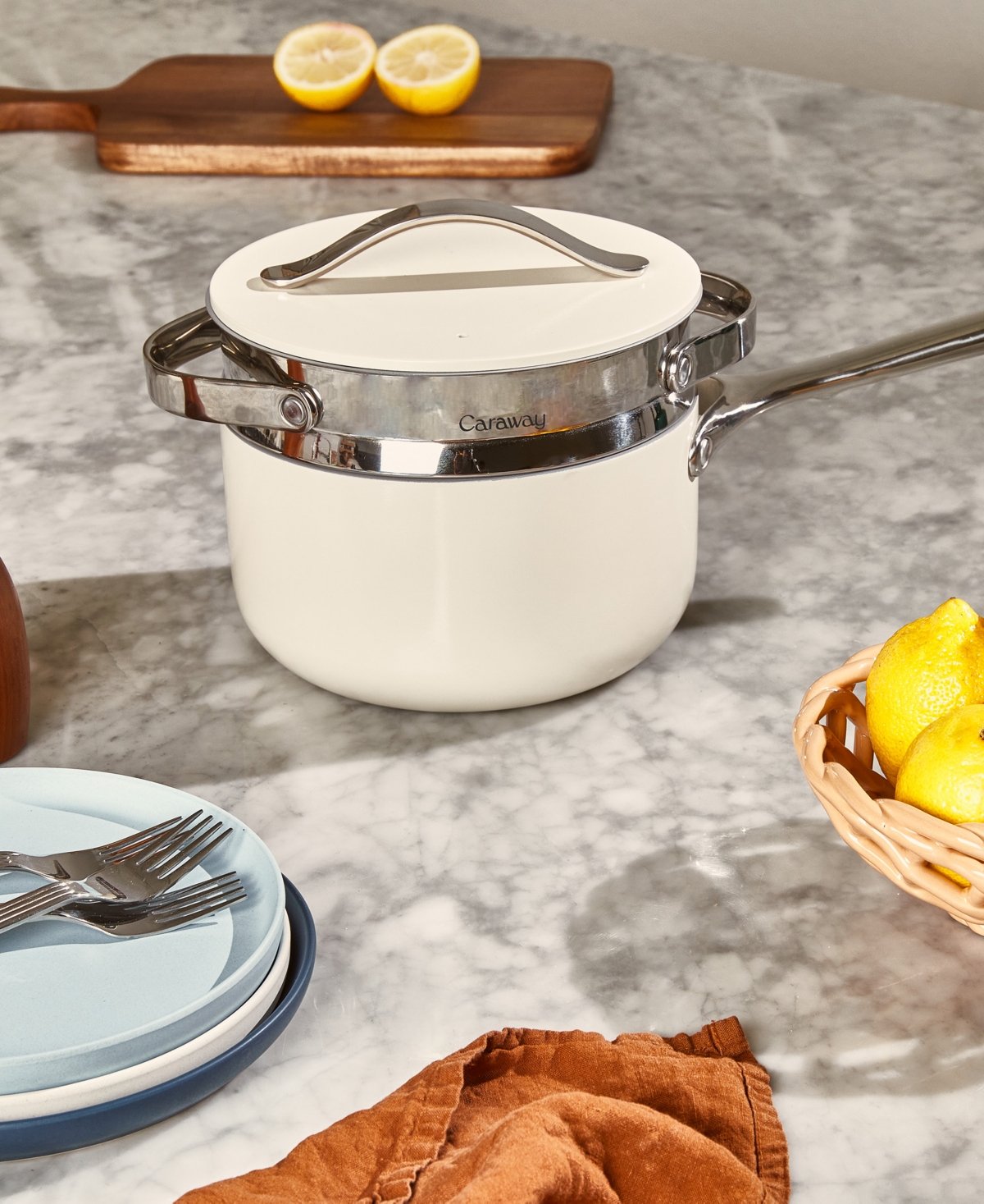 Caraway 3-qt. Stainless Steel Steamer In Silver