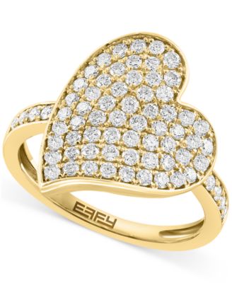 EFFY Collection - Diamond Pav&eacute; Heart Statement Ring (7/8 ct. t.w.) in 14k Gold