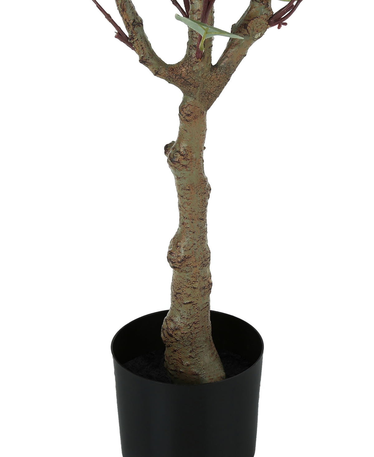 Monarch Specialties Indoor Artificial Floor Eucalyptus Tree with Black Pot
