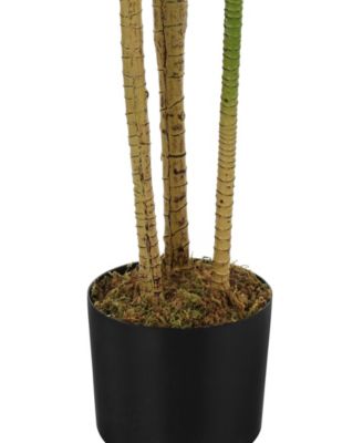 51" Indoor Artificial Floor Dracaena Tree with Black Pot
