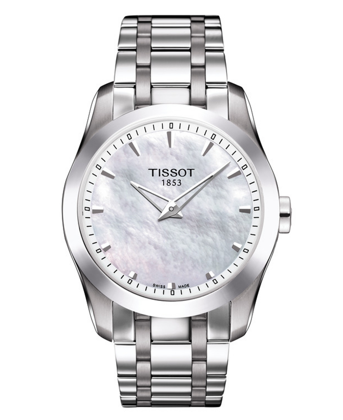 Shop Tissot Women's Swiss Couturier Grande Stainless Steel Bracelet Watch 33mm In No Color