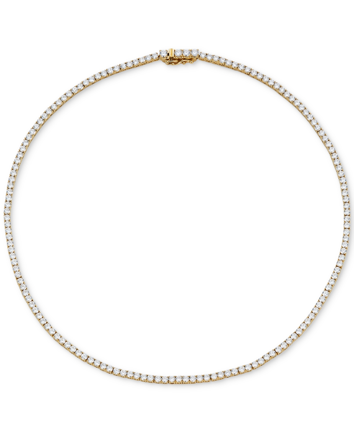 Shop Eliot Danori 18k Gold-plated Cubic Zirconia 16" Tennis Necklace, Created For Macy's