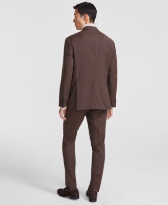 Hugo Boss Hugo By  Mens Modern Fit Solid Wool Suit Separates In Med Brown