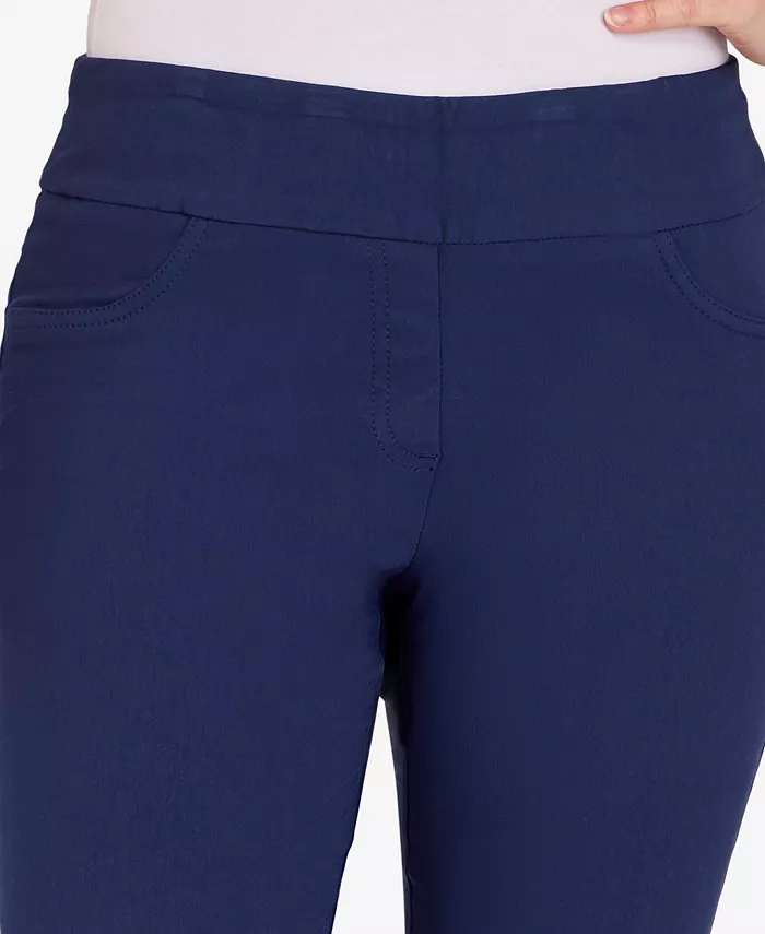Petite Mid-Rise Pull-On Straight Solar Millennium Tech Ankle Pants - thumbnail 4