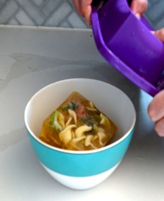 The Soup Master 6 cup soup freezer container