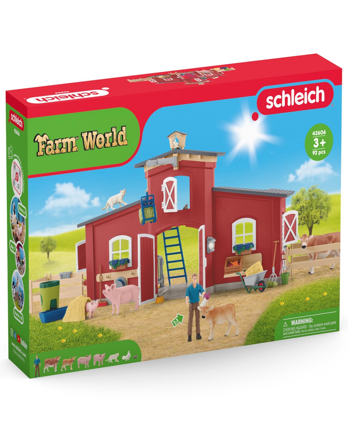 Shop Schleich Farm World: Red Barn Playset In Multi
