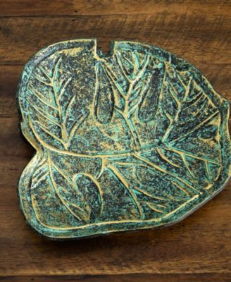 10in. Leaf Shaped Decorative Accent Tray
