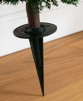 3ft. UV Resistant Artificial Cedar Plant with Integrated Ground Stake Indoor/Outdoor - Set of 2