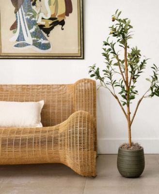 4ft. Artificial Olive Tree with Natural Trunk