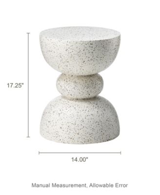 Multi-functional Faux Terrazzo Garden Stool or Plant Stand or Accent Table