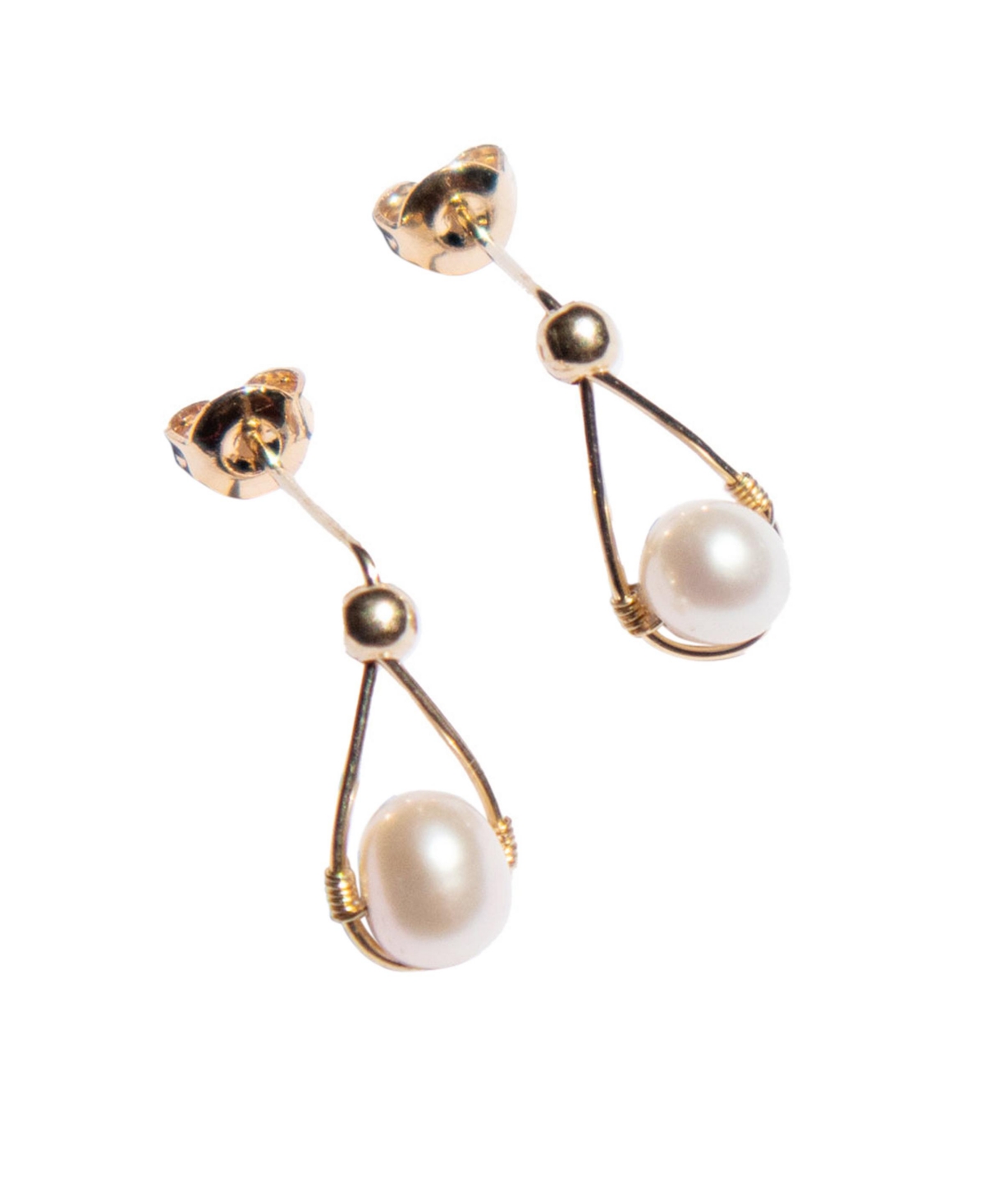Brooklynn - freshwater pearl earrings - White