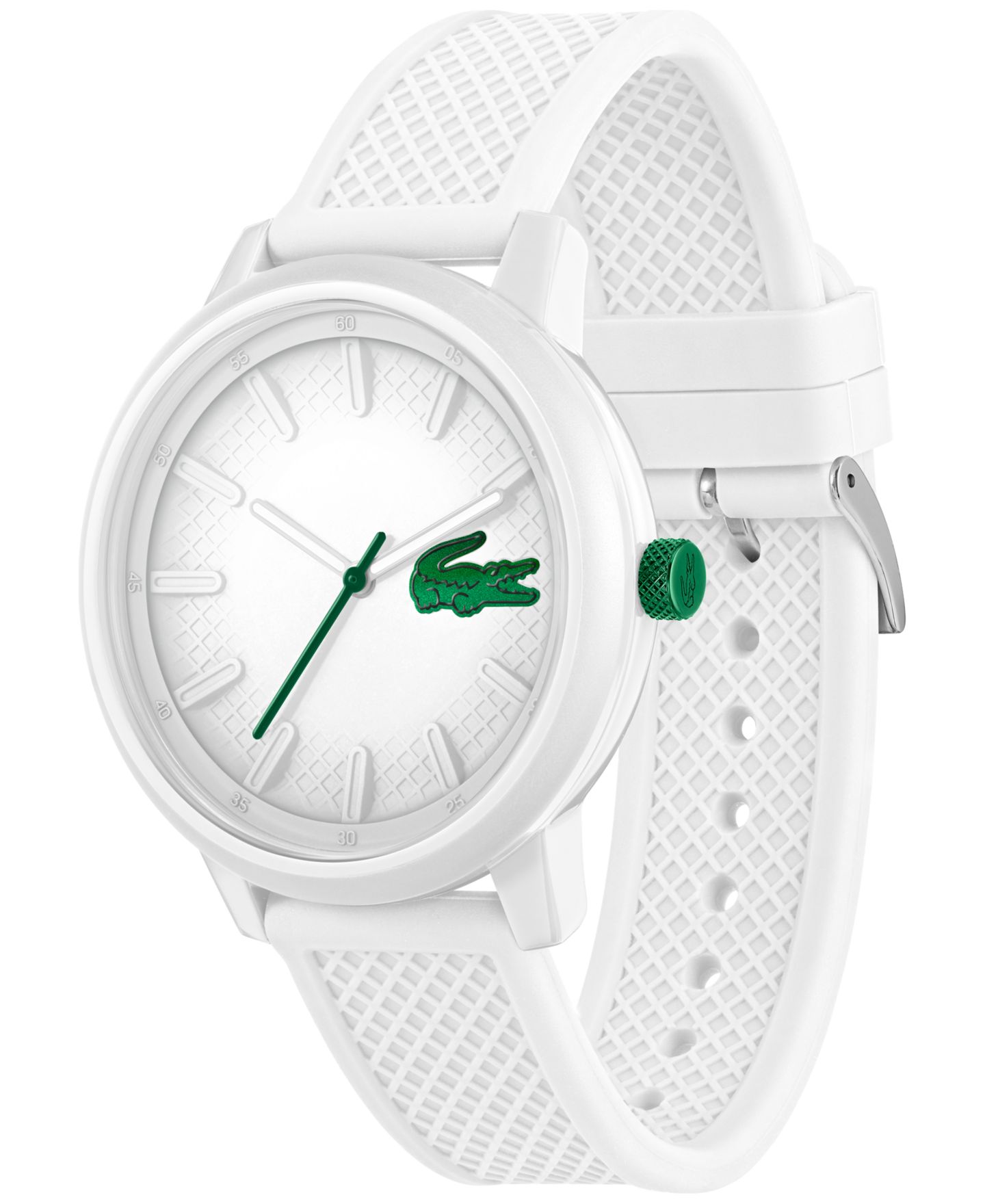 Часы Lacoste Unisex L.12.12. White Silicone Strap Watch 48mm — фото 3