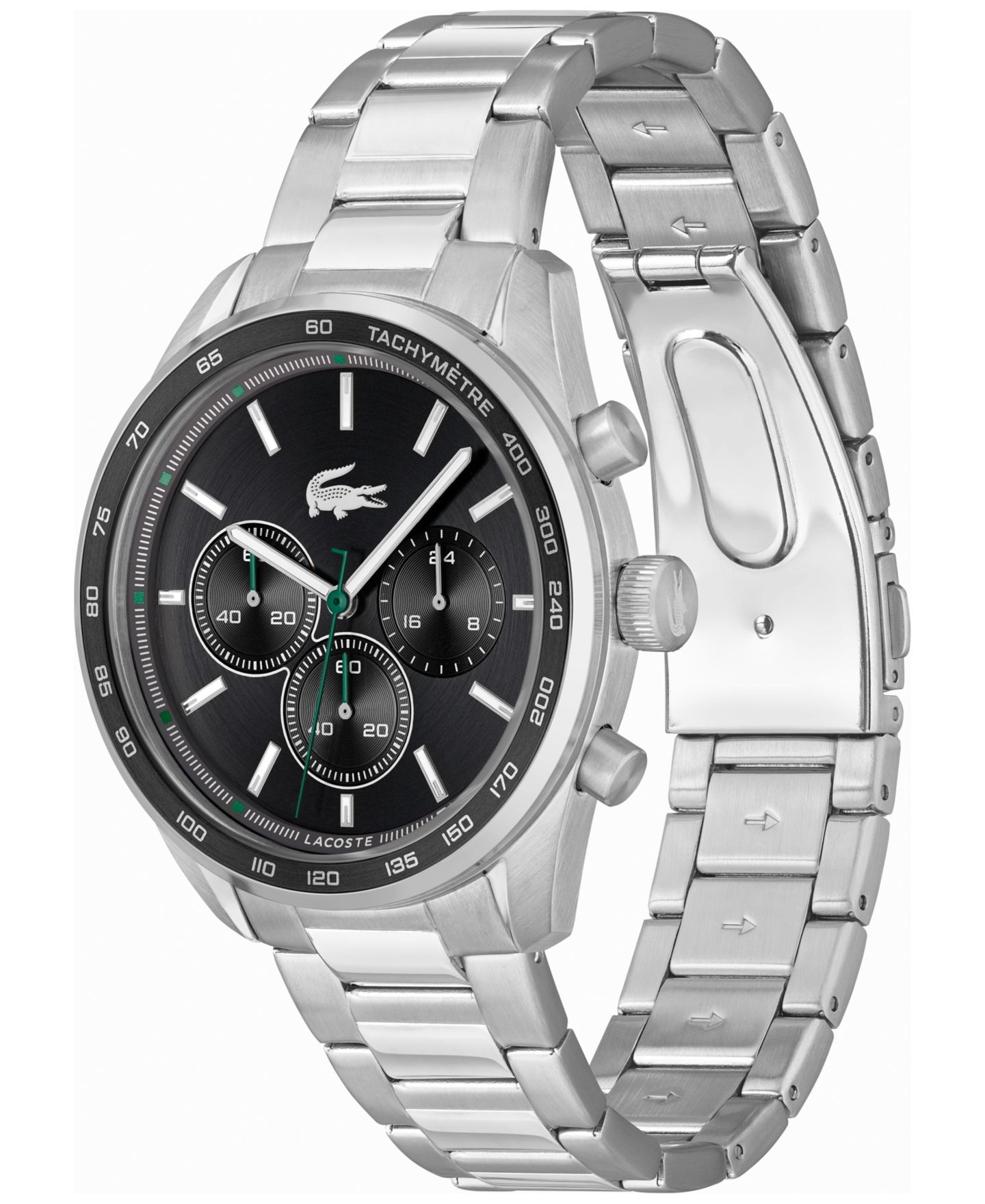 Мужские часы Lacoste Chronograph Boston Stainless Steel Bracelet Watch 44mm — фото 3