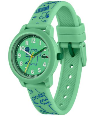 Lacoste Kid's Green Printed Silicone Strap Watch 33mm