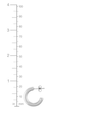 Polished Chunky Small Hoop Earrings in 14k Gold, 20mm