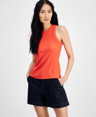 I.N.C. International Concepts - INC Ribbed Crewneck Top, Created for Macy's