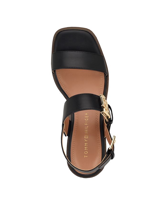 Tommy Hilfiger Black Polyester Women Sandal