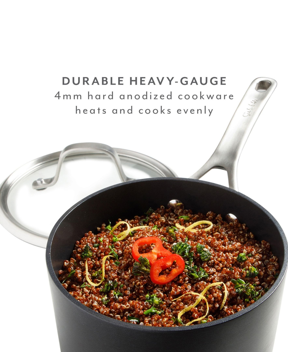 Sur La Table Market 10-piece Hard-anodized Aluminum Nonstick Ceramic Cookware Set In Silver