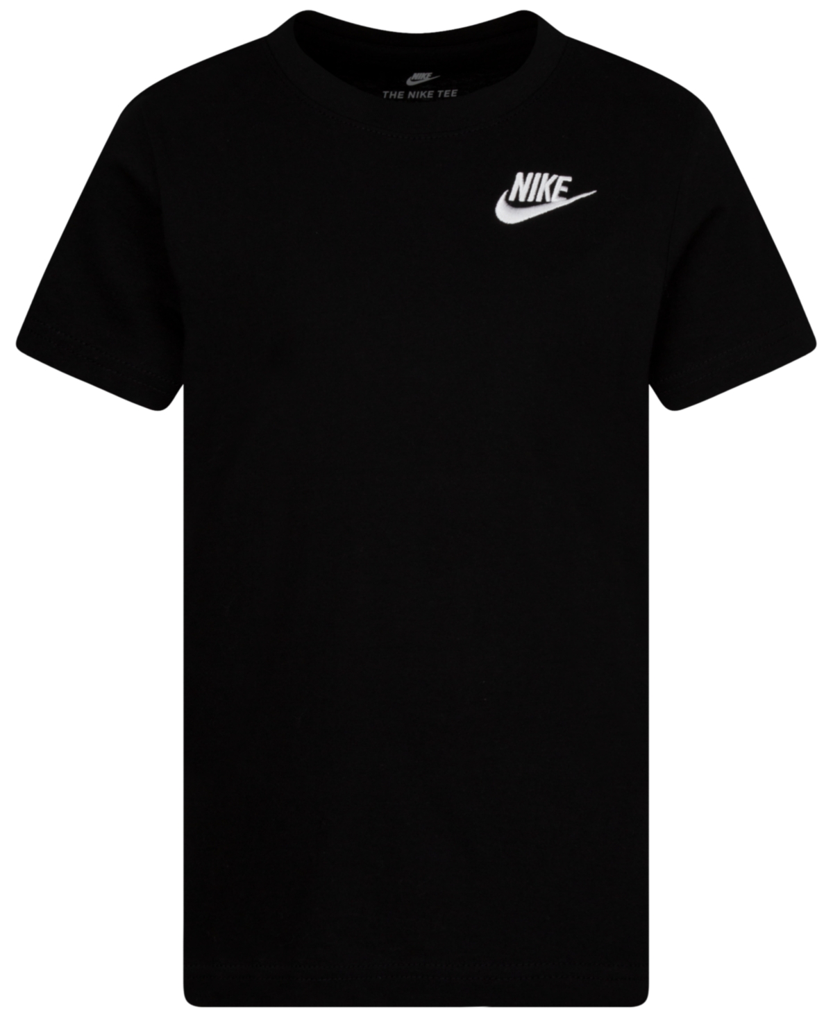 Nike Kids' Big Boys Sportswear Embroidered Futura Short Sleeve T-shirt In Black
