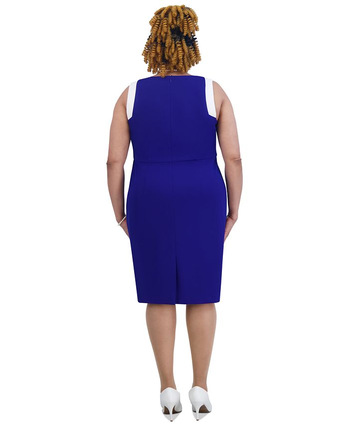 Kasper Women's Sleeveless Sheath Dress Dark Purple Size 6