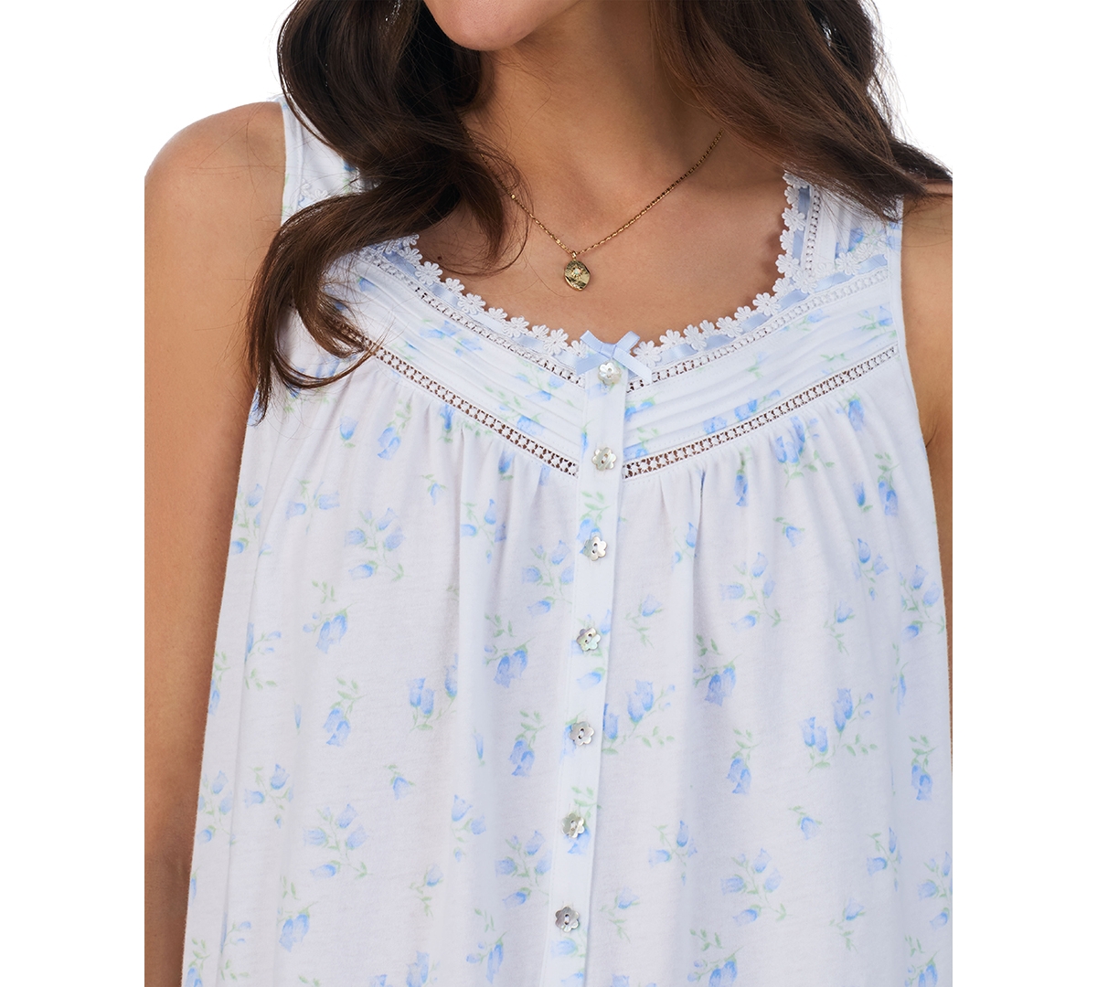 Eileen West Women's Cotton Lace-Trim Nightgown