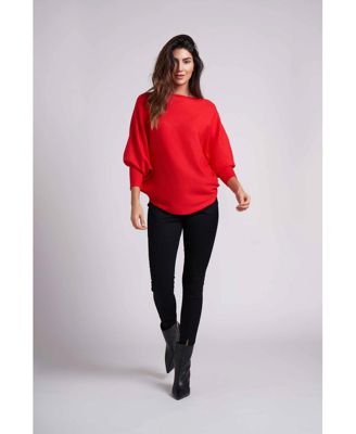 Women's Ivy Oversized Dolman 3/4 Sleeve Sweater