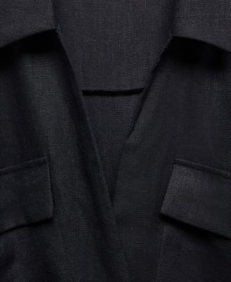 Women's Cargo-Style Linen Jumpsuit